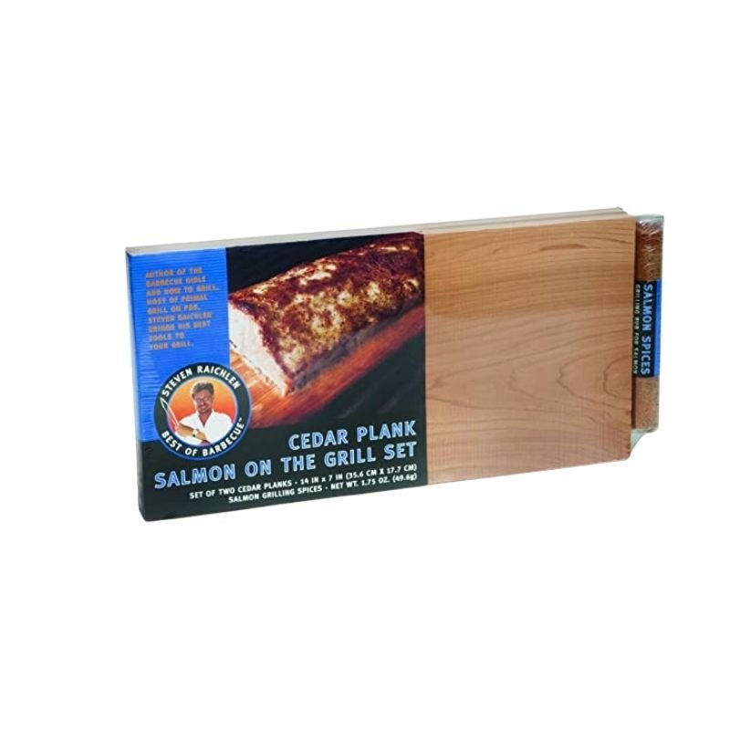 Steven Raichlen Cedar Two Plank Salmon Set with Spices