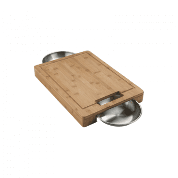 Napoleon Pro Cutting Board with Stainless Steel Bowls