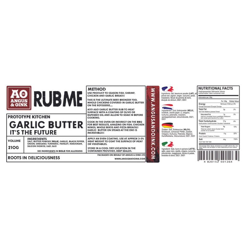 Angus & Oink Garlic Butter Seasoning 200gr
