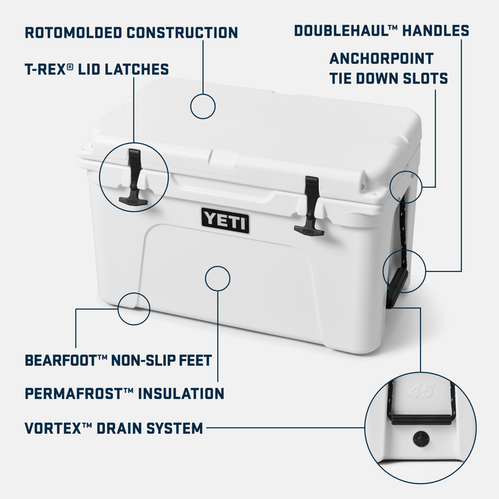 Tundra 45 Cool Box - White