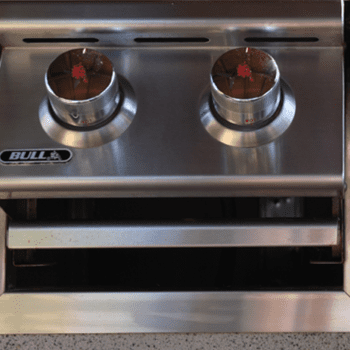 Bull 34cm Double Slide in Side Burner Finishing Frame, Stainless Steel