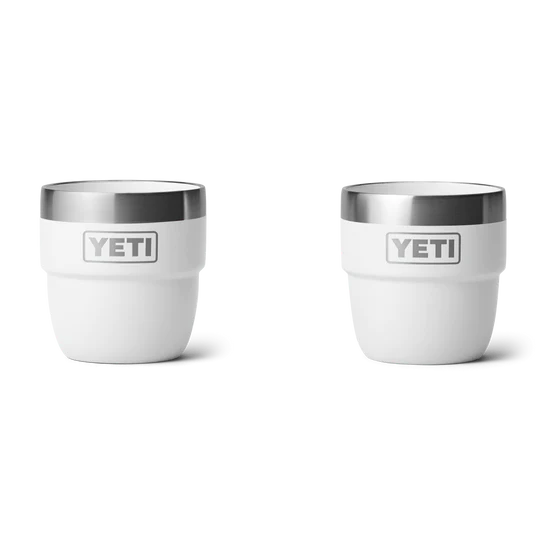 Rambler 4oz ( 118ml ) stackable cups ( set of 2 ) – White – Two