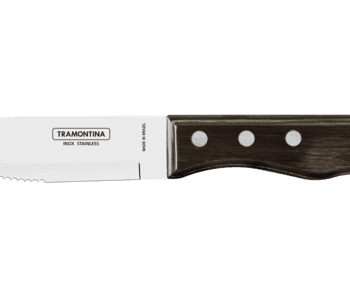 Tramontina Jumbo Barbecue Knife with Stainless Steel Blade and 5" Brown Polywood Treated Wood Handle