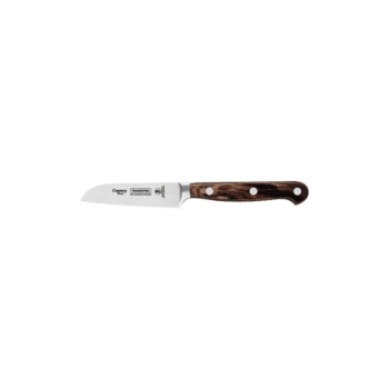 Tramontina Century Wood Vegetable and Fruit Knife with Stainless Steel Blade and 3" Brown Treated Wood Handle