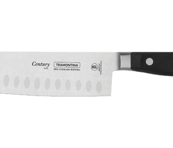 Tramontina Century Santoku Knife with Stainless Steel Blade and Black Polycarbonate and Fiberglass Handle, 7"