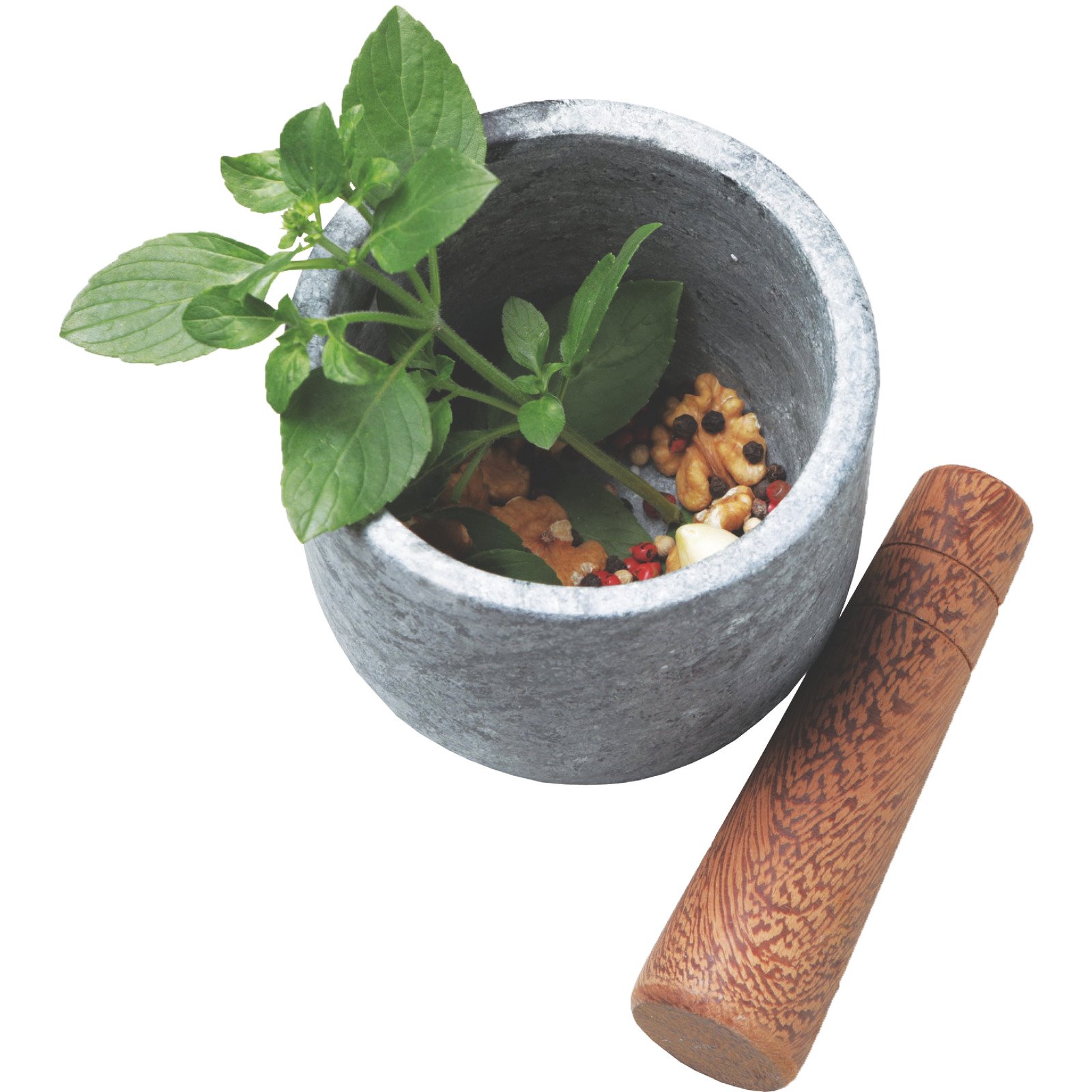 Tramontina Organic Mortar Pestle in Cumaru Wood and Soapstone, 12 cm