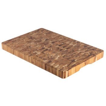 Tramontina Cubus Barbecue Board with Handle in FSC Teak Wood with Mineral Oil Finish 60x40 cm