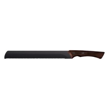 Tramontina Churrasco 10" Serrated Barbecue Knife with Darkened Stainless Steel Blade and Wooden Handle