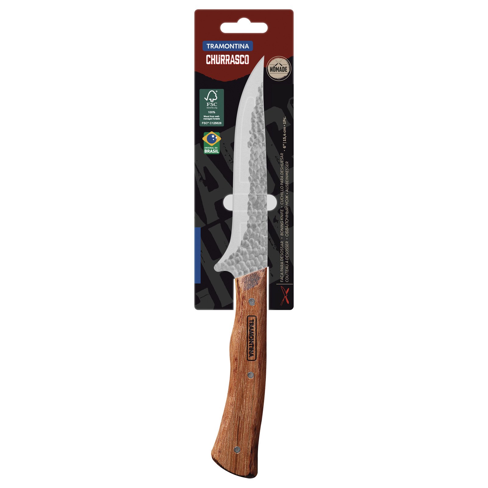 Tramontina N?made Boning Knife with Stainless Steel Blade and 6" Wooden Handle