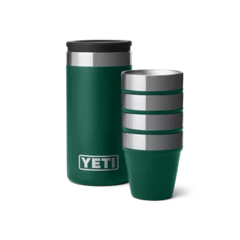 Shot Glasses With Carrying Case Black Forest Green