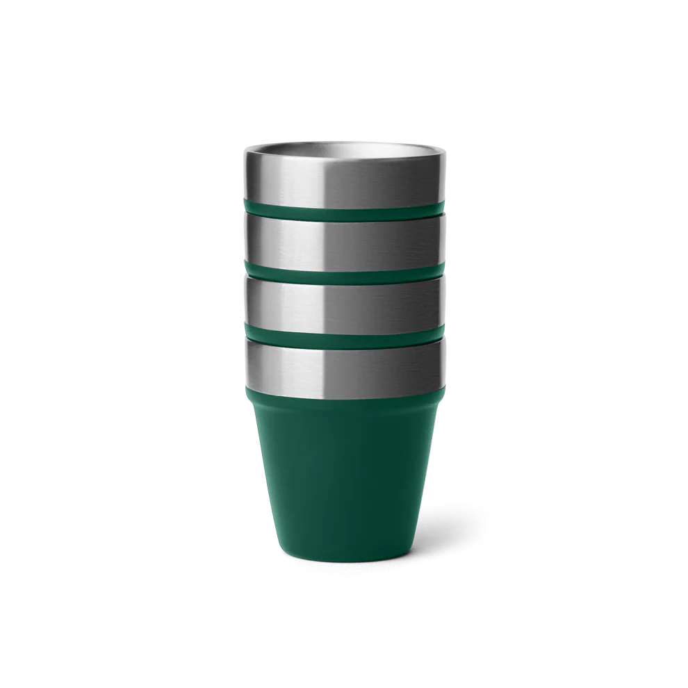 Shot Glasses With Carrying Case Black Forest Green