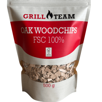 GrillTeam Oak woodchips 500 gr – FSC 100%