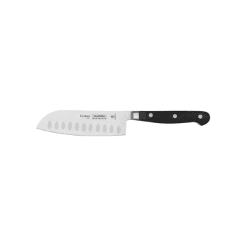 Tramontina Century Santoku Knife with Stainless Steel Blade and Black Polycarbonate and Fiberglass Handle, 5"