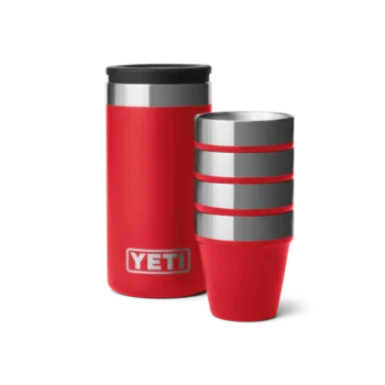 Shot Glasses With Carrying Case (Rescue Red)