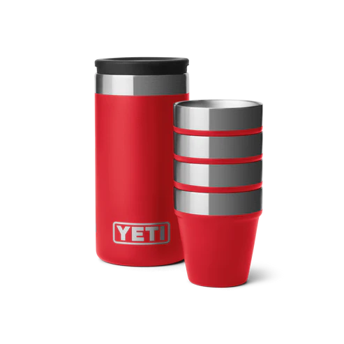 Shot Glasses With Carrying Case (Rescue Red)
