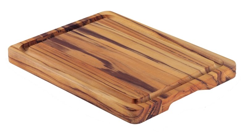 Tramontina Teak Wood Cutting Board with Handle and Groove, FSC Certified, with Mineral Oil Finish, 40x30 cm