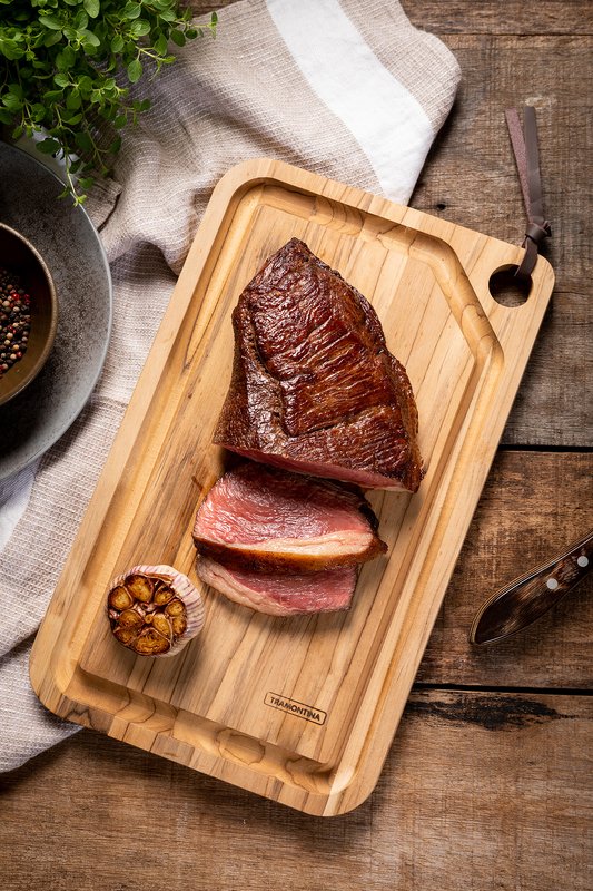 Tramontina Rectangular Cutting Board for Barbecue in Mixed Wood with Natural Finish 34x23.3 cm