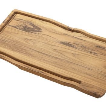 Tramontina Savia Large Rectangular Cutting Board with Groove in FSC Teak Wood, 49 cm