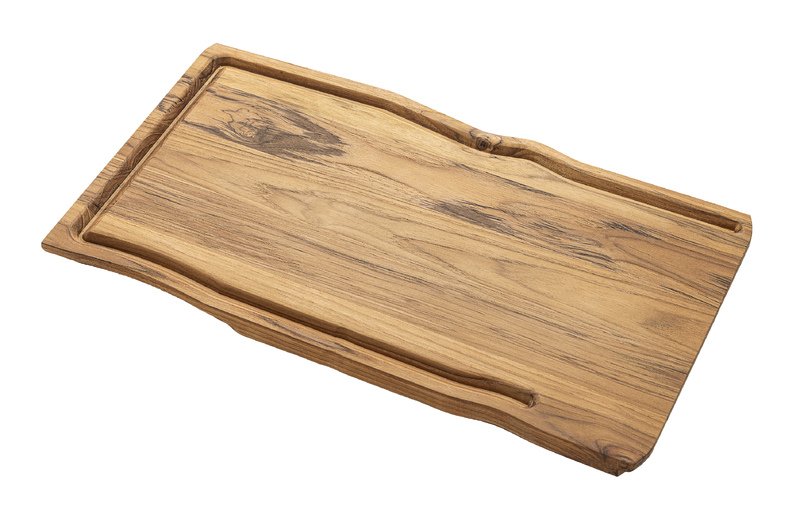 Tramontina Savia Large Rectangular Cutting Board with Groove in FSC Teak Wood, 49 cm