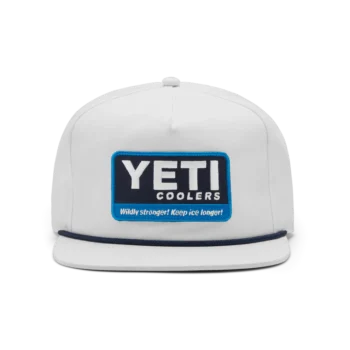 Flat Brim Rope Hat - White