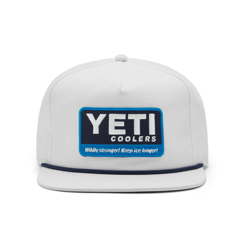 Flat Brim Rope Hat - White