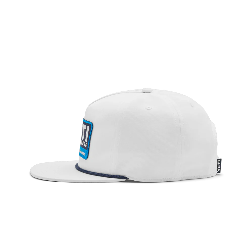 Flat Brim Rope Hat - White